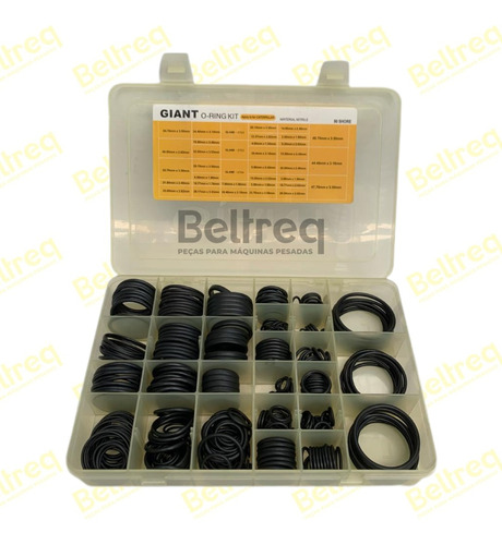 Kit Anéis 396 Peças, Oring, Caterpillar, 90 Shore2 Beltreq Maquinas Pesadas