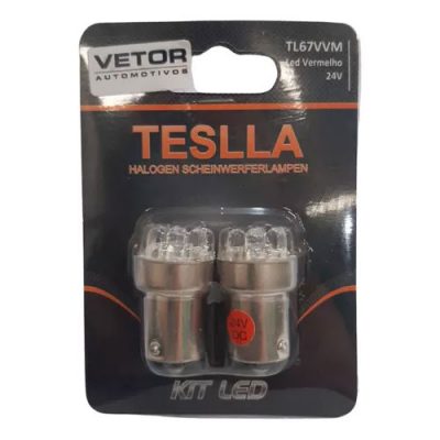 Kit Led 67v T16 Ba15s 24v Red