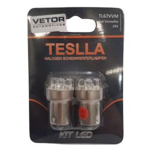 Kit Led 1034v Bay 15d 24v Red (vermelho) Beltreq Peças