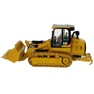 Miniatura carregadeira esteira cat 963k escala 1:50 lateral Beltreq Peças